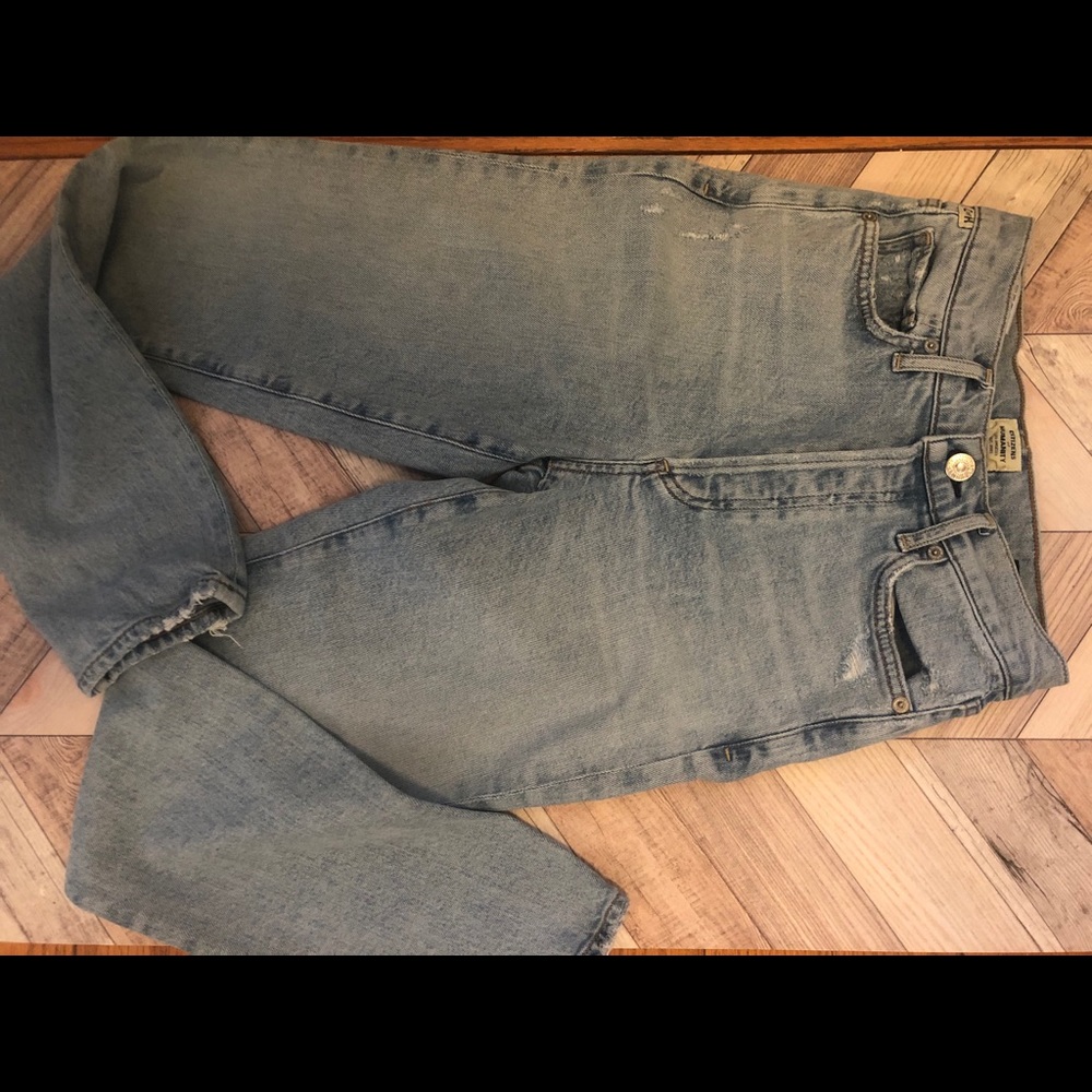 High rise slim ankle jeans